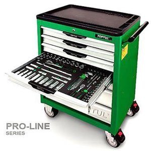 Bộ tủ dụng cụ 7 ngăn màu đỏ 261 chi tiết Toptul GV-26102