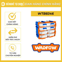 Bộ tủ gồm 2 hộp nhựa chia 13 ngăn và 4 hộp nhựa chia 6 ngăn đựng linh kiện 380x182x320mm WADFOW