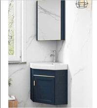 Bộ Tủ Lavabo Nhôm Đặt Góc Kèm Tủ Gương Brizer BZ505