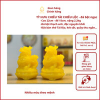 Bộ Tứ Linh vật phong thủy Tỳ Hưu Chiêu Tài Cóc Thiềm Thừ Long Quy chất liệu đá bột ngọc cao cấp chuẩn phong thủy