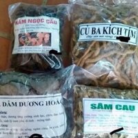 bộ tứ ngâm rượu(ba kích + sâm cau+ nấm ngọc cẩu+ lá dâm dương hoắc)