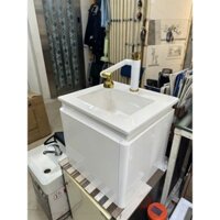 Bộ tủ nhựa + chậu lavabo mini cho nhà vệ sinh nhỏ. Ảnh thật