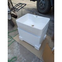 Bộ tủ nhựa + chậu lavabo mini cho nhà vệ sinh nhỏ. Ảnh thật