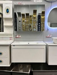 BỘ TỦ NHỰA LAVABO 80CM + TỦ GƯƠNG 80CM (THANH LÝ)