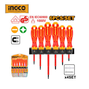 Bộ tua vít cách điện 6 cây Ingco HKISD0608