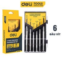 Bộ Tua Vít Đa Năng 6 Chiếc Deli Cao Cấp Chính Hãng - Nhỏ Gọn, Tiện Ích, Dễ Dàng Sử Dụng - Thiết Thể Đẹp Mắt - EDL3206