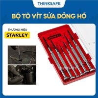 Bộ tua vít điện tử đầu nhỏ Stanley 66-039 gồm 6 cây cán sắt, với nhiều loại đầu vít sửa điện thoại, máy tính, chính h