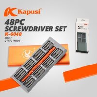 Bộ tua vít Kapusi đa năng hộp nhôm cao cấp 24 đầu và 48 đầu làm bằng thép từ tính cao cấp