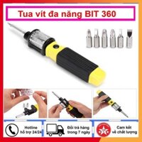 Bộ Tua Vít Nam Châm Đa Năng 6In 1 Bit 360, Nhiều Đầu Vít Tiện Dụng "