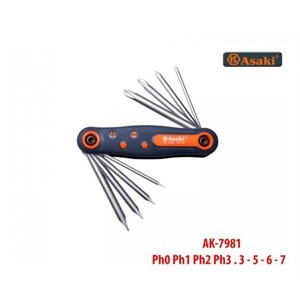 Bộ tua vít xếp Asaki AK-7981