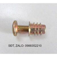 bộ Túi 100 ốc cấy và bulong lục giác chìm 6x20mm ,Tán cấy, Ốc cấy gỗ kèm bulong