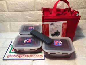 Bộ Túi Cơm Hộp Lock &amp; Lock-HPL814DBR