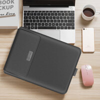 Bộ Túi Đựng Macbook Túi Đựng Laptop Mỏng Nhẹ Notebook Thông Minh Da PU Chống Nước - Xám - 1112 inch