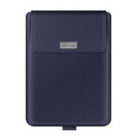 Bộ Túi Đựng Macbook Túi Đựng Laptop Mỏng Nhẹ Notebook Thông Minh Da PU Chống Nước - Navy - 1314 inch
