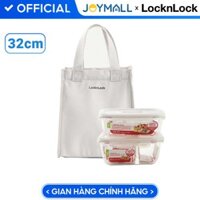 Bộ túi hộp cơm thủy tinh Lock&amp;Lock 3EA LLG428S2 - Xám