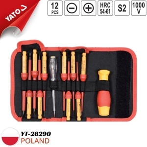 Bộ tuốc nơ vít cách điện 12 chi tiết Yato YT-28290