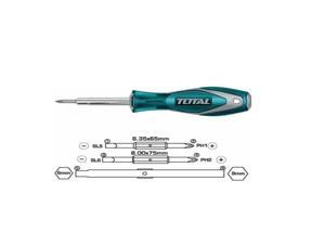Bộ tuốc nơ vít (tô vít) 6 đầu Total THT2506076