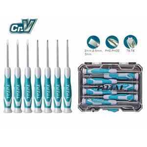 Bộ tuốc nơ vít (tô vít) 7 chi tiết Total THT250726