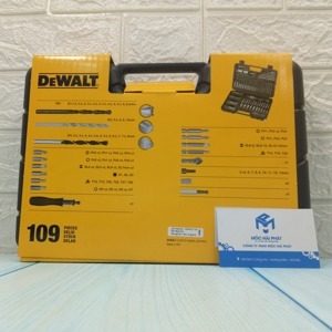 Bộ tuốc nơ vít và mũi khoan 109 chi tiết Dewalt DT0109-QZ