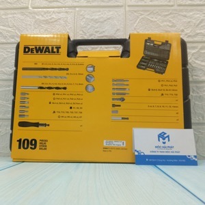 Bộ tuốc nơ vít và mũi khoan 109 chi tiết Dewalt DT0109-QZ