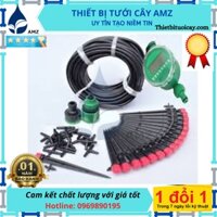 Bộ tưới cây tự động 20 đầu cắm phun 8 tia kèm van nước hẹn giờ