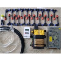 Bộ tưới lan bơm đôi 20 béc đơn cam hẹn giờ tưới tự động - Kho Sỉ Bec
