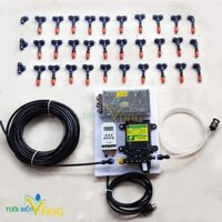 Bộ tưới tự động 30 đầu béc tưới phun sương cam có thể điều chỉnh thành nhỏ giọt