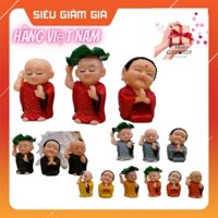 BỘ TƯỢNG 3 CHÚ TIỂU LÁ SEN. TRANG TRÍ NHÀ CỬA. GẮN XE ÔTÔ. GẮN MÔ HÌNH TIỂU CẢNH