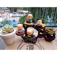 Bộ Tượng chú tiểu Mỏ ( nhựa bóng)