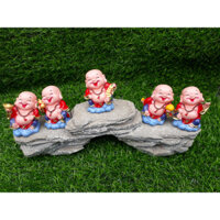 Bộ tượng Di Lặc Ngũ Phúc, Bộ tượng Chú tiểu, Tượng Phật Di Lặc, Thần Tài, Hàng thủ công Việt Nam chất lượng cao,