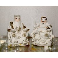 Bộ tượng hai ông thần tài thổ địa cỡ nhỏ kích thước 10cm