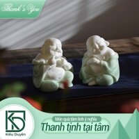 Bộ Tượng hai Phật Di Lặc bằng sứ trắng