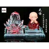 Bộ tượng Phật Pha Lê kèm chú tiểu