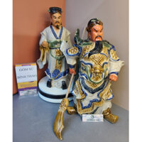 Bộ Tượng Quan Văn Quan Võ, tượng  Khổng Minh - Quan Công Gốm sứ Bát Tràng