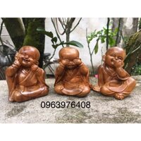 bộ tượng Tam không gỗ , ba chú tiểu tam không