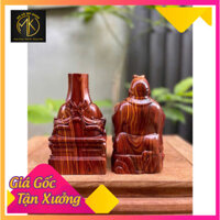 Bộ tượng thần tài ông địa gỗ trắc kích tấc 20-11-10
