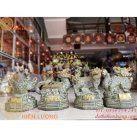 Bộ Tượng Tứ Linh Long Lân Quy Phụng Bằng Đồng