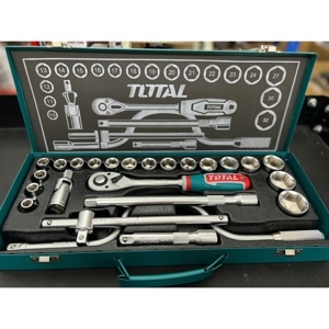 Bộ tuýp 1/2" 24 chi tiết Total THT141253 10-32mm