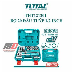 Bộ tuýp 1/2" 24 chi tiết Total THT141253 10-32mm