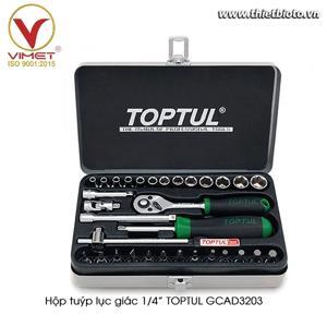 Bộ tuýp 1/4" 32 chi tiết Toptul GCAD3203