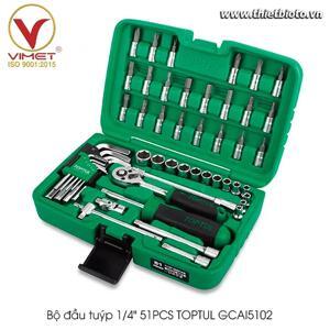 Bộ tuýp 1/4" 51 chi tiết Toptul GCAI5102