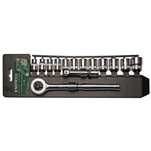 Bộ tuýp 14 chi tiết và thước 5m Sata 09-523