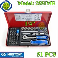 Bộ tuýp 1/4 KINGTONY 2551MR 51 chi tiết - Kingtony 2551MR