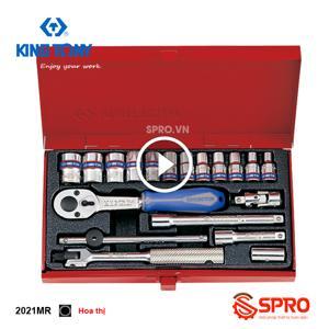 Bộ tuýp 19 chi tiết hệ mét Kingtony 2021MR - 1/4"