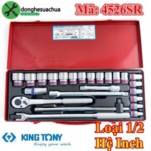 Bộ tuýp 24 chi tiết hệ inch Kingtony 4526SR - 1/2"