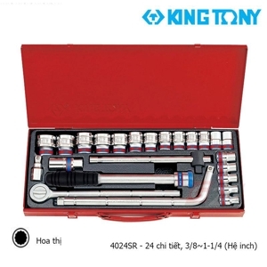 Bộ tuýp 24 chi tiết hệ inch Kingtony 4024SR - 1/2"