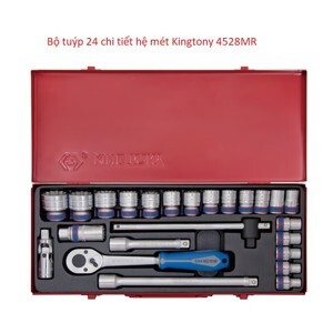 Bộ tuýp 24 chi tiết hệ mét Kingtony 4528MR - 1/2"