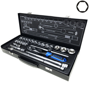 Bộ tuýp 24 chi tiết hệ mét Licota  ALT-5002F