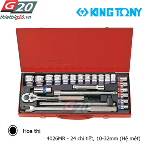 Bộ tuýp 24 món Kingtony 1/2inch 4026MR (4026MR01)