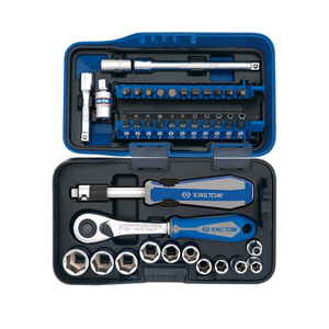 Bộ tuýp 39 chi tiết hệ mét Kingtony 2539MR - 1/4"